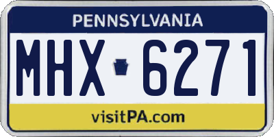 PA license plate MHX6271