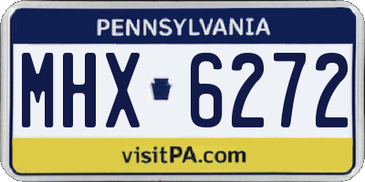 PA license plate MHX6272