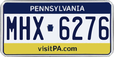 PA license plate MHX6276