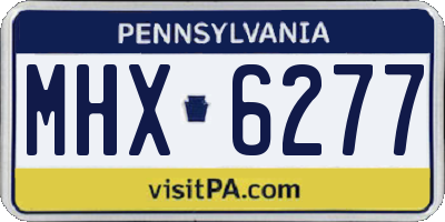 PA license plate MHX6277