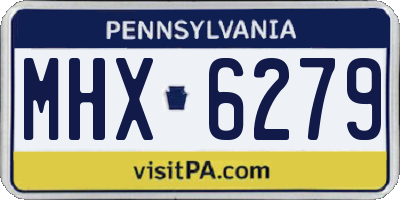 PA license plate MHX6279