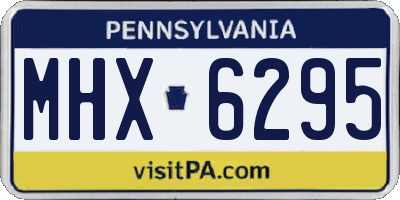 PA license plate MHX6295
