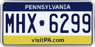PA license plate MHX6299