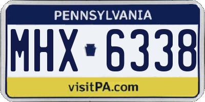 PA license plate MHX6338