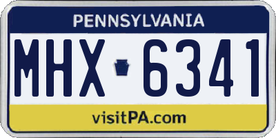 PA license plate MHX6341