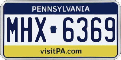 PA license plate MHX6369