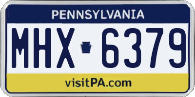 PA license plate MHX6379