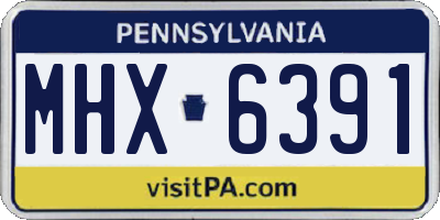 PA license plate MHX6391