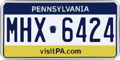 PA license plate MHX6424