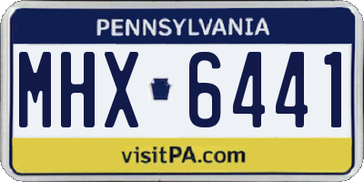 PA license plate MHX6441