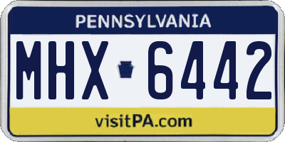 PA license plate MHX6442