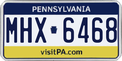 PA license plate MHX6468