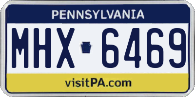 PA license plate MHX6469