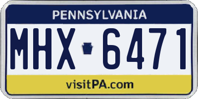 PA license plate MHX6471