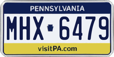 PA license plate MHX6479