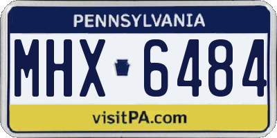 PA license plate MHX6484