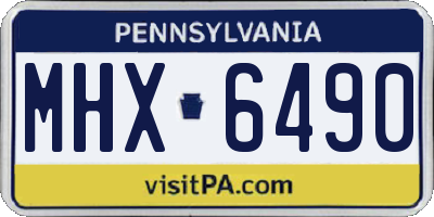 PA license plate MHX6490