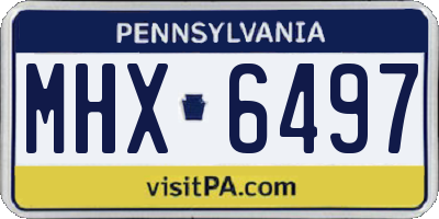 PA license plate MHX6497