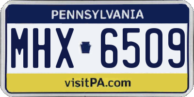 PA license plate MHX6509