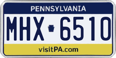 PA license plate MHX6510