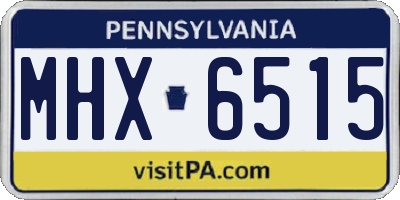 PA license plate MHX6515