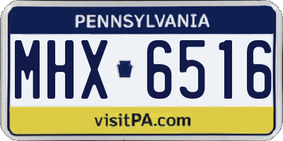 PA license plate MHX6516