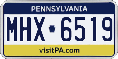 PA license plate MHX6519