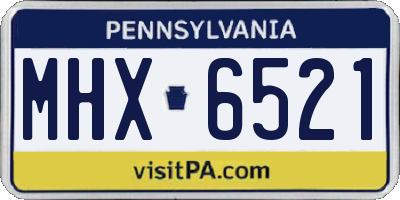 PA license plate MHX6521