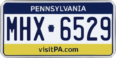 PA license plate MHX6529