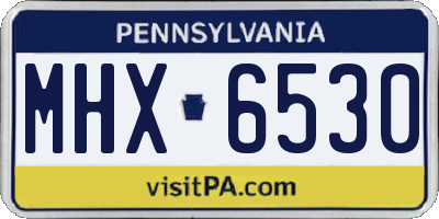 PA license plate MHX6530