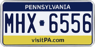 PA license plate MHX6556
