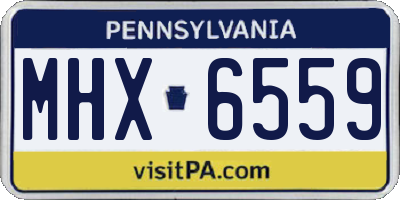 PA license plate MHX6559