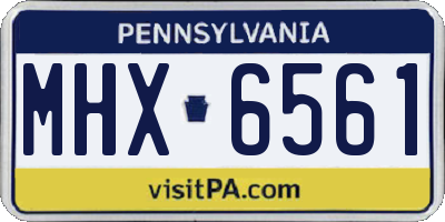 PA license plate MHX6561