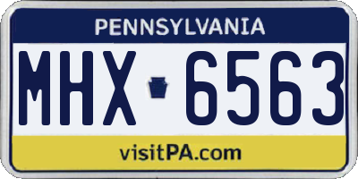 PA license plate MHX6563