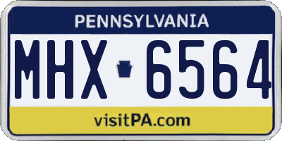PA license plate MHX6564