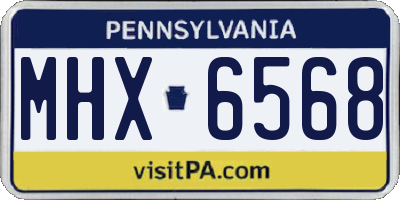 PA license plate MHX6568