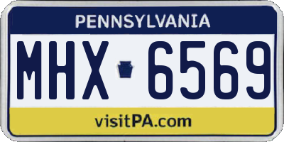 PA license plate MHX6569