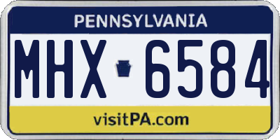 PA license plate MHX6584