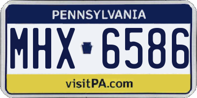 PA license plate MHX6586
