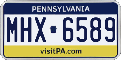 PA license plate MHX6589