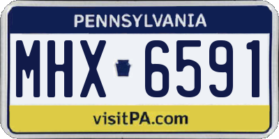 PA license plate MHX6591
