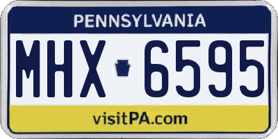 PA license plate MHX6595