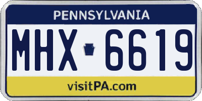 PA license plate MHX6619