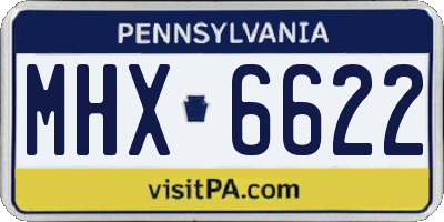 PA license plate MHX6622