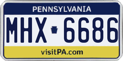 PA license plate MHX6686