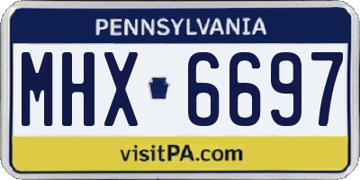 PA license plate MHX6697