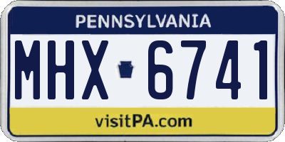 PA license plate MHX6741