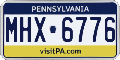 PA license plate MHX6776