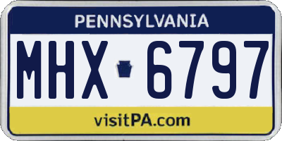PA license plate MHX6797