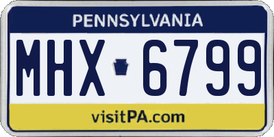 PA license plate MHX6799